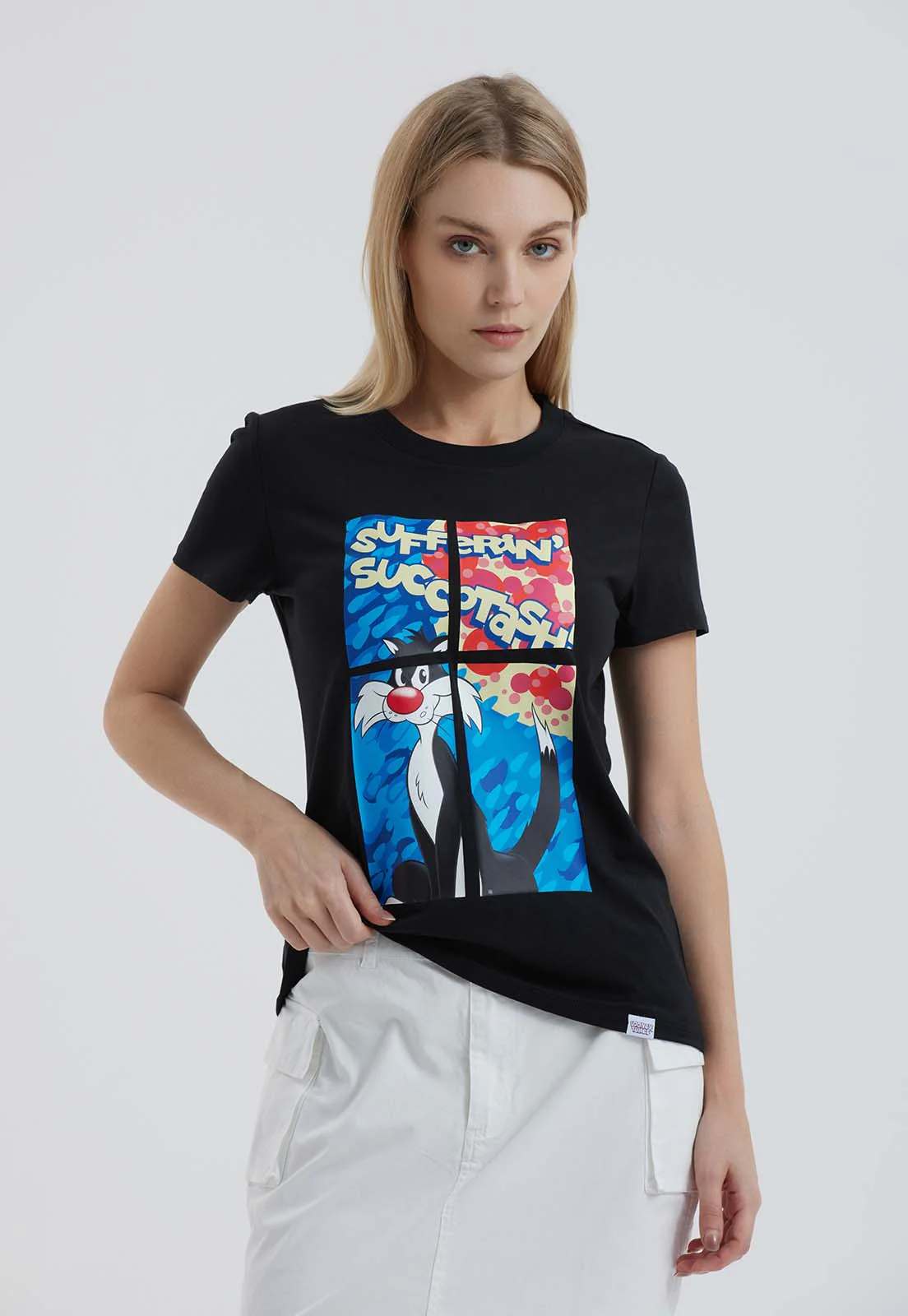 Polera Looney Tunes Negra/Verde