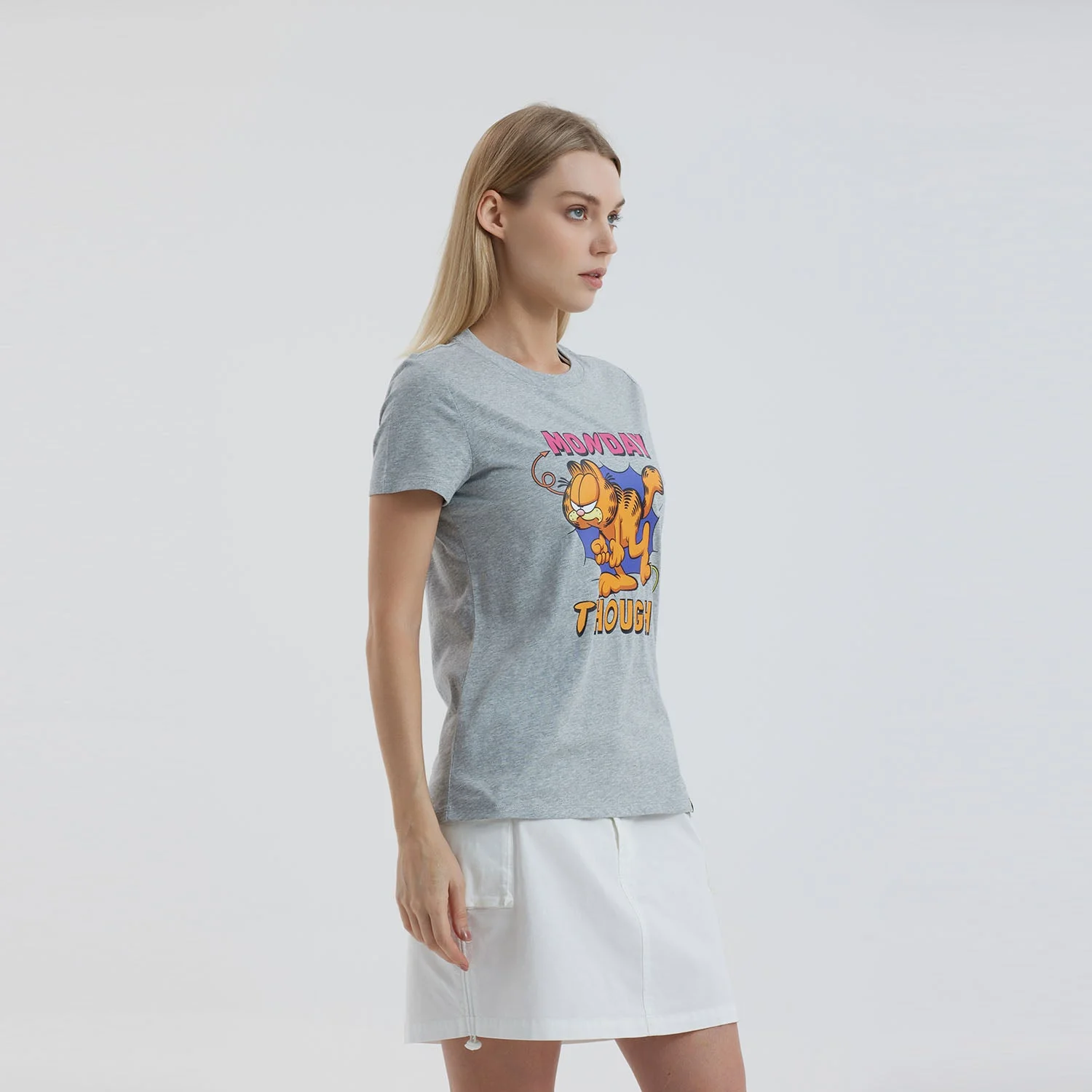 Polera Garfield Gris Melange - Image 2