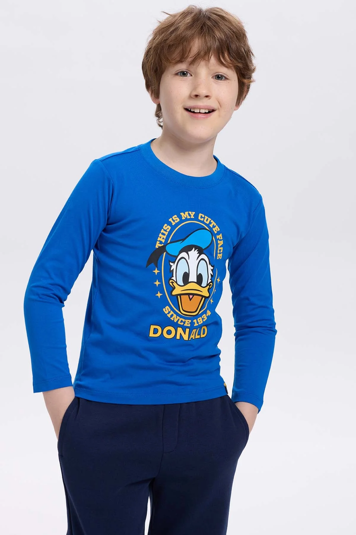 Polera Mickey Y Sus Amigos Pato Donald Azul