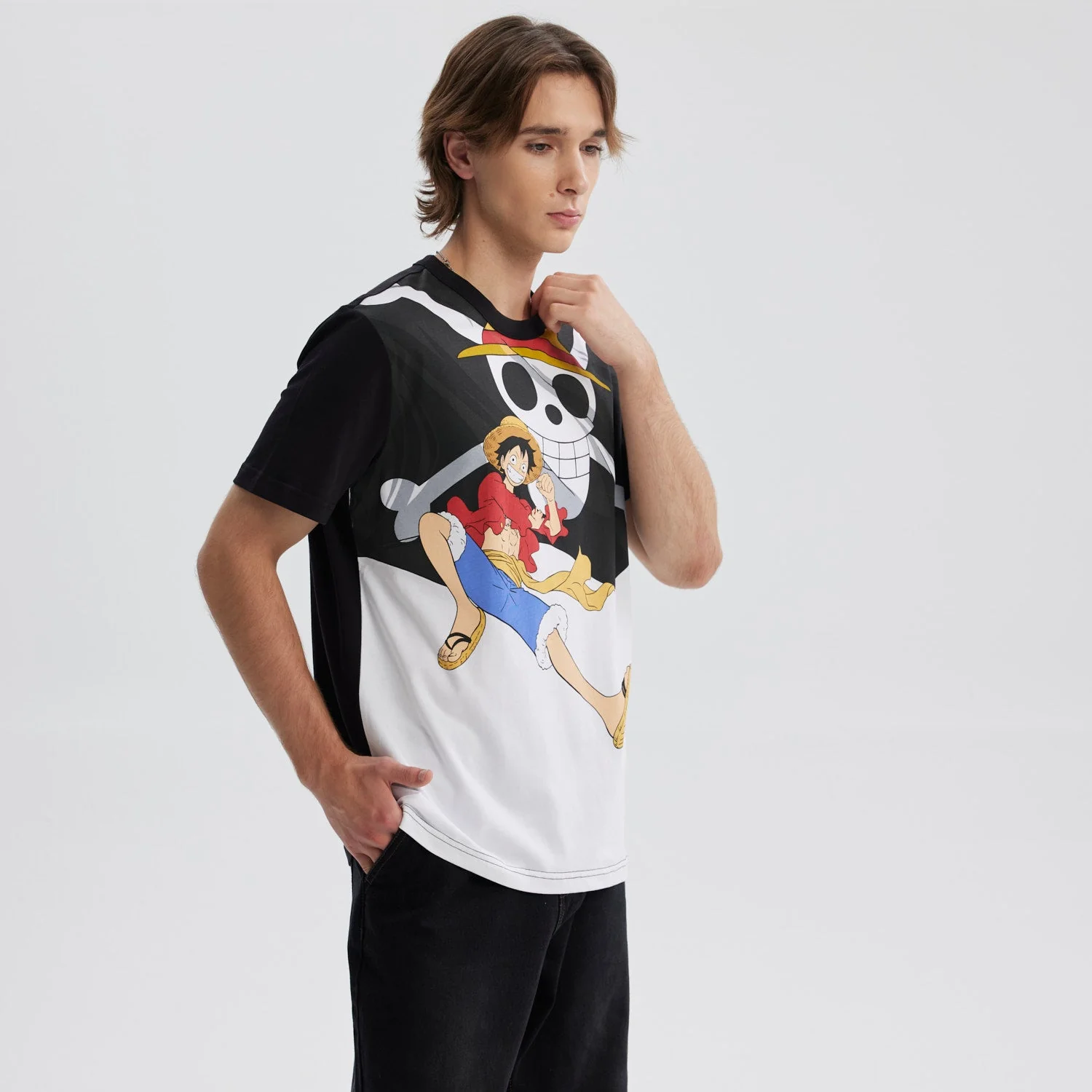 Polera One Piece Blanco / Negro - Image 2