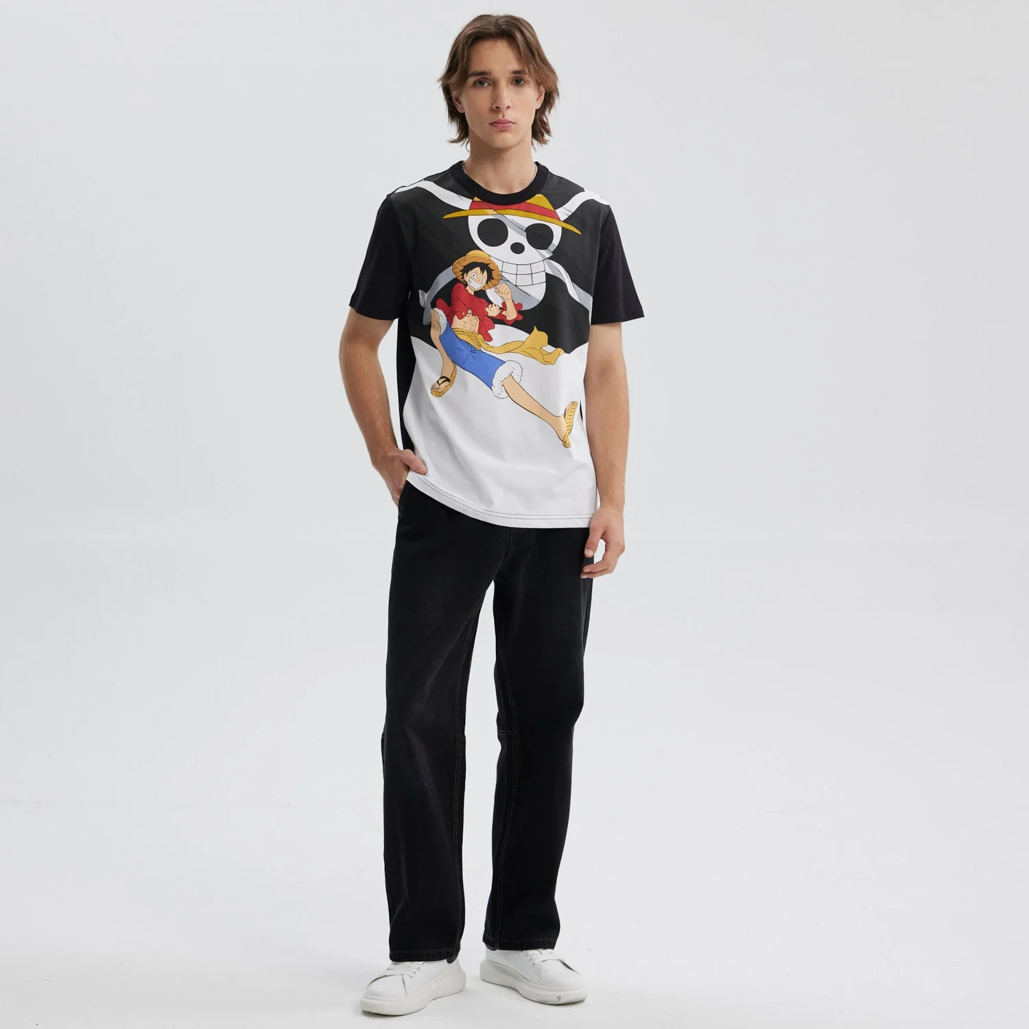 Polera One Piece Blanco / Negro - Image 4